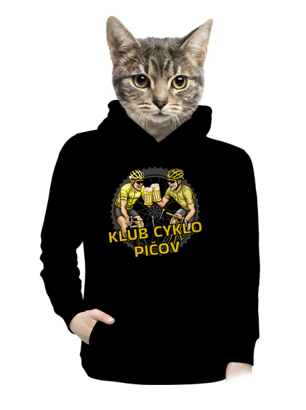 Klub cyklo pičov dámska mikina klokanka Black