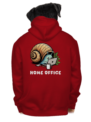 Slimákov home office pánska mikina na zips Red