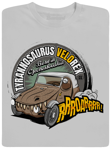 Tyrannosaurus Velorex pánske tričko Pacific Grey
