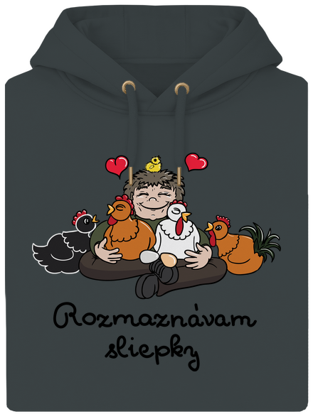 Rozmaznávam sliepky unisex mikina premium Charcoal