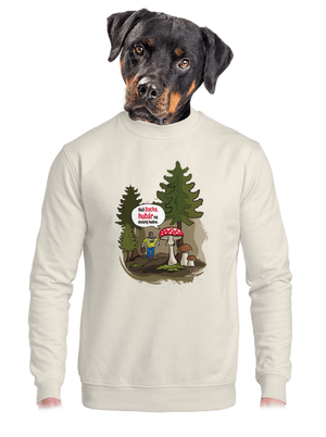 Bacha hubár unisex mikina bez kapucne Off White