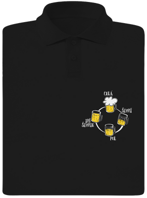 Pivné hodiny pánska polokošeľa Black