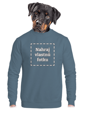 Vlastná potlač unisex mikina bez kapucne Nordic Blue