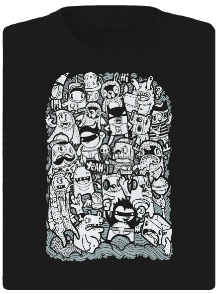 Doodle dámske športové tričko Black