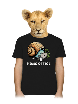 Slimákov home office detské tričko Black