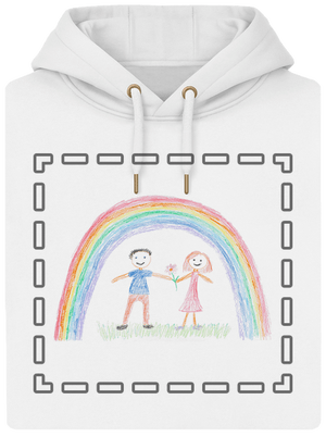 Detské kresby - Nahraj vlastnú unisex mikina premium Snowwhite