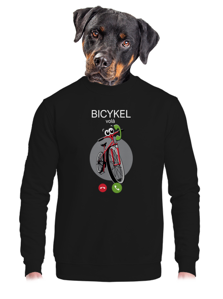 Bicykel volá unisex mikina bez kapucne Black