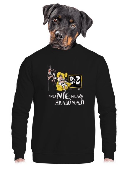 Hrajú naši unisex mikina bez kapucne Black