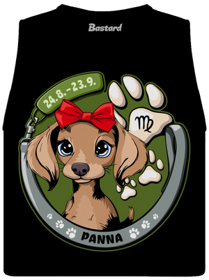 Psí horoskop: Panna dámske tielko voľné Black