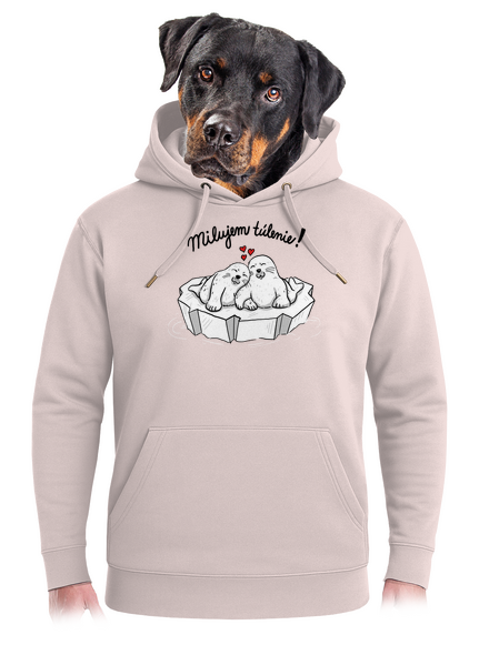 Milujem túlenie unisex mikina premium Rose Chalk