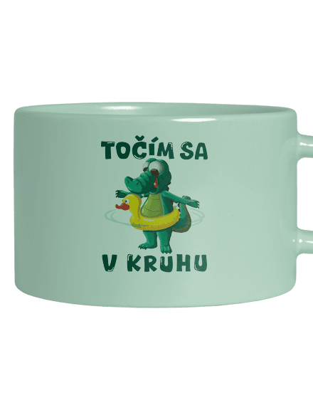 Točím sa v kruhu hrnček makronka Mint Macaron