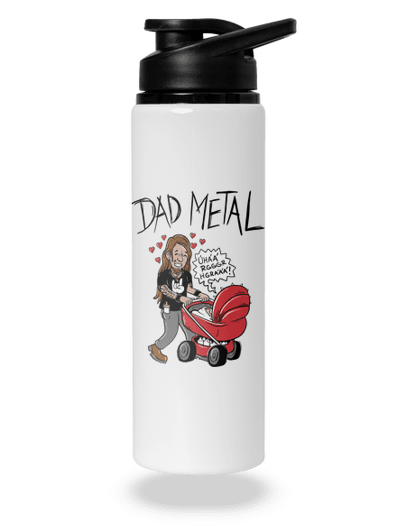 Dad metal flaša na vodu White