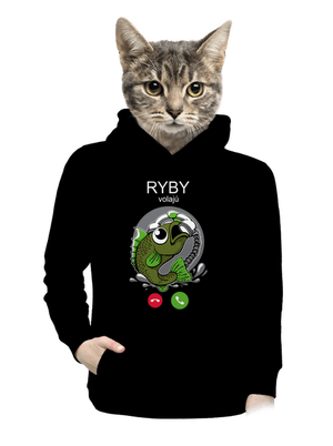 Ryby volají dámska mikina klokanka Black