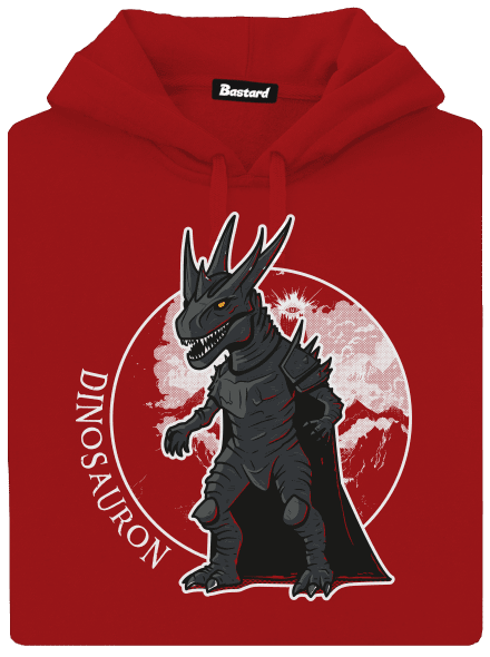 Dinosauron dámska mikina klokanka Red Mal