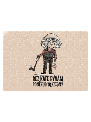 Neklidný bez kafe puzzle White