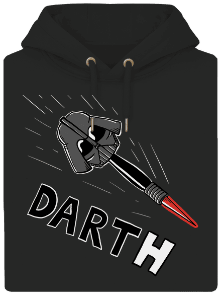 Dart(h) unisex mikina premium Dark Black