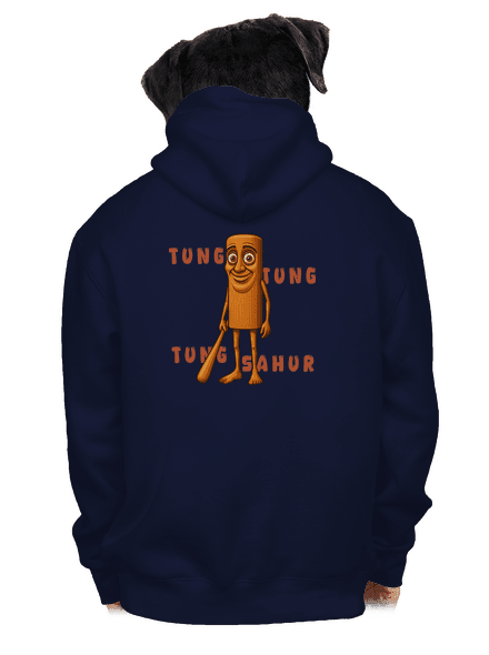 Tung Tung Tung Sahur – Italian Brainrot pánska mikina na zips Navy