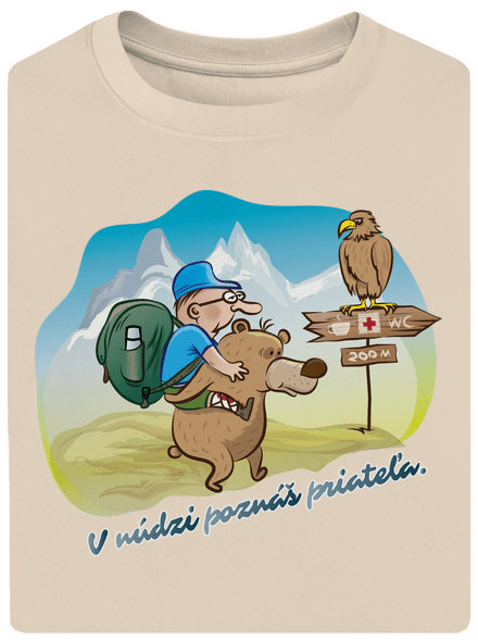 Priateľ v núdzi unisex tričko oversized Almond