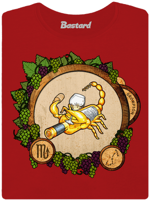 Vínny horoskop: Škorpión dámske tričko prémium Red Mal