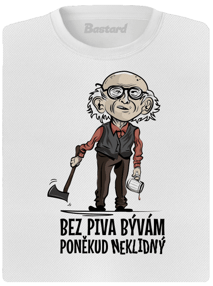 Neklidný bez piva dámske športové tričko White