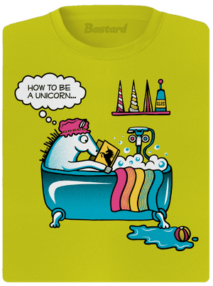 Ako sa stať jednorožcom dámske športové tričko Neon Yellow