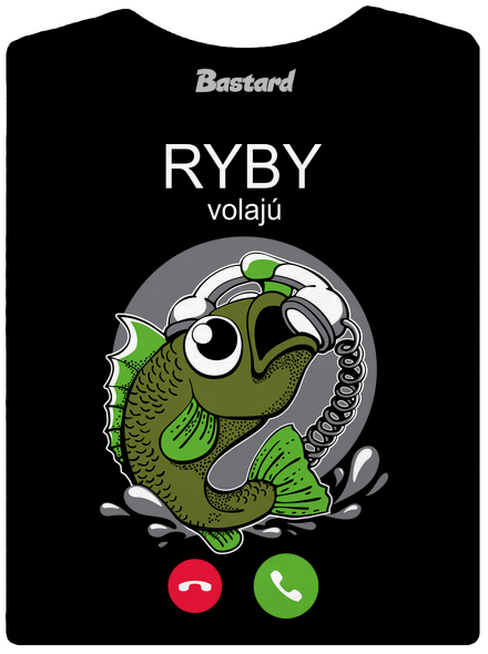 Ryby volají dámske tričko prémium Black