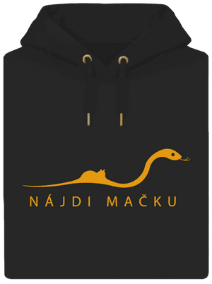 Nájdi mačku unisex mikina premium Dark Black
