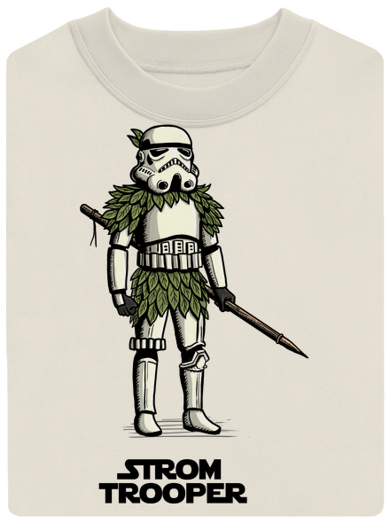 Strom trooper unisex mikina bez kapucne Off White