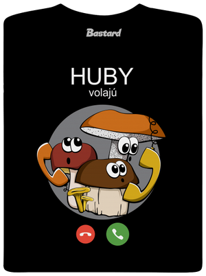Huby volajú pánske tričko Black