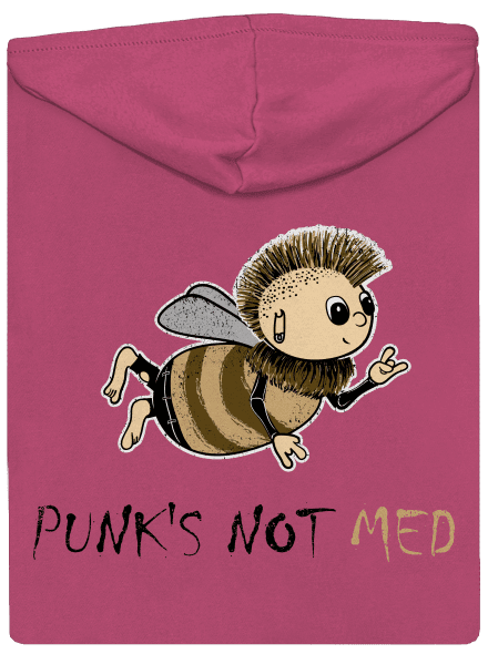 Punks Not Med dámska mikina na zips Magenta