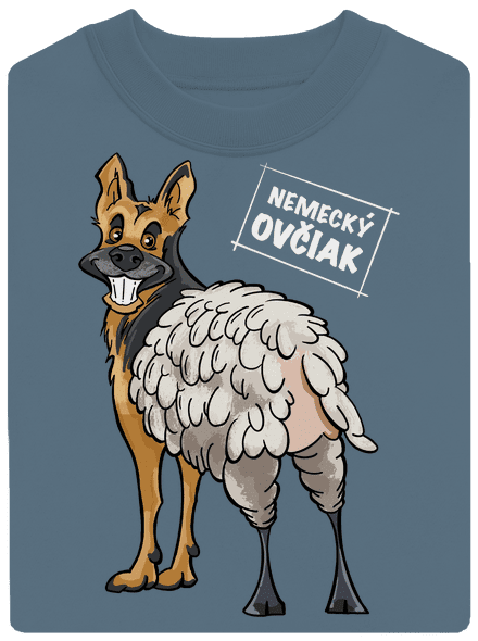 Nemecký ovčiak unisex mikina bez kapucne Nordic Blue