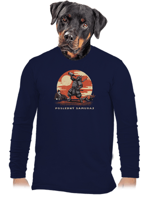 Posledný samuraj pánske dlhý rukáv Navy