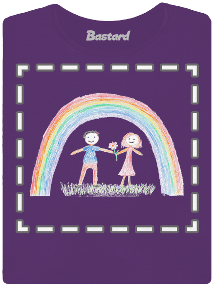 Detské kresby - Nahraj vlastnú dámske tričko prémium Purple