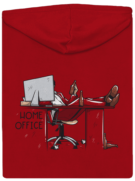 Home Office pánska mikina na zips Red