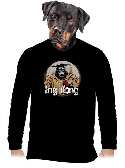 Ing. Kong pánske dlhý rukáv Black