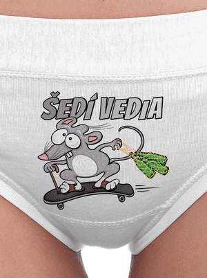 Šedí vedia - myšiak dámske nohavičky White