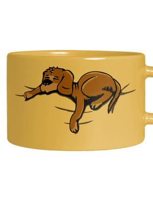 Spiaci pes hrnček makronka Yellow Macaron