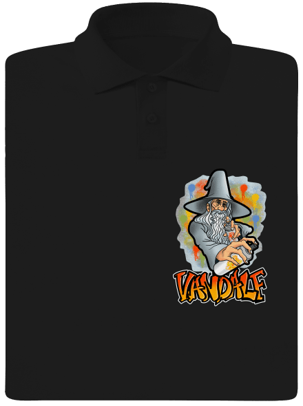 Vandalf pánska polokošeľa Black