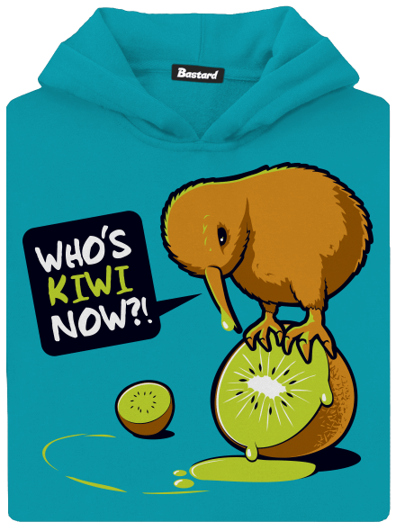 Kiwi detská mikina klokanka Hawaiian Blue