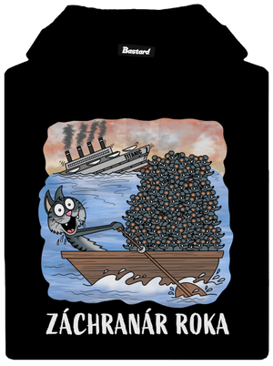 Záchranár roka pánska mikina klokanka Black