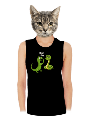 High Five dámske tielko voľné Black