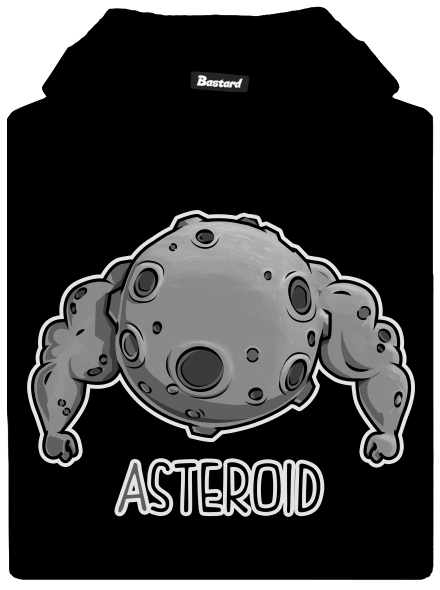Asteroid detská mikina klokanka Black