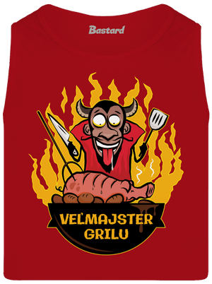 Veľmajster grilu pánske tielko Red