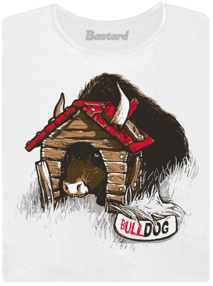 Bulldog dámske tričko s lemom White