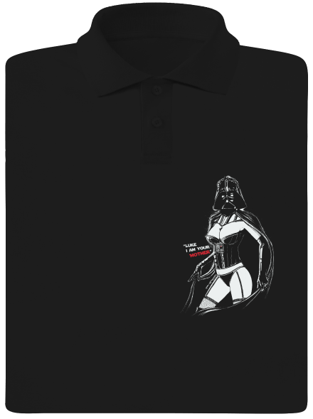 Mrs. Vader pánska polokošeľa Black