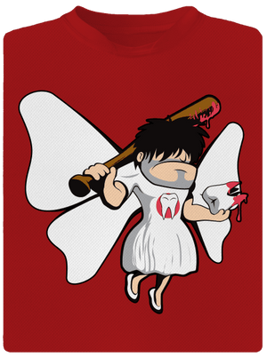 Zúbková víla pánske športové tričko Red Mal