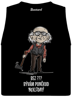 Neklidný - vlastný text dámske tielko voľné Black