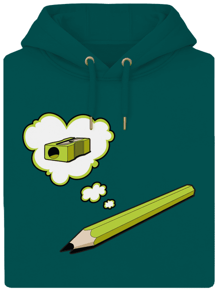 Ceruzka a Strúhatko unisex mikina premium Emerald Green