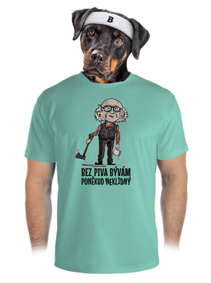 Neklidný bez piva pánske športové tričko Mint Mal