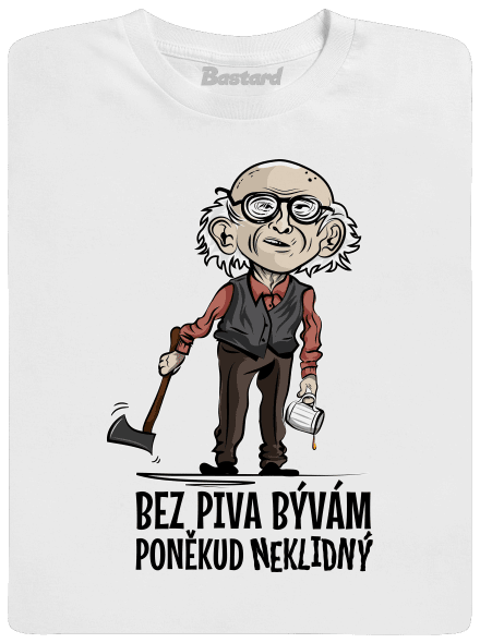 Neklidný bez piva pánske dlhý rukáv White
